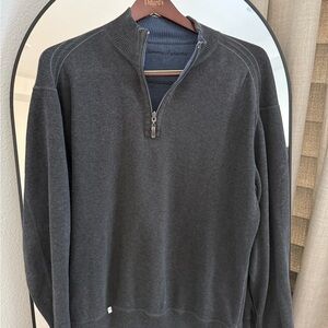 Tommy Bahama Men's Charcoal Zip-Up Sweater